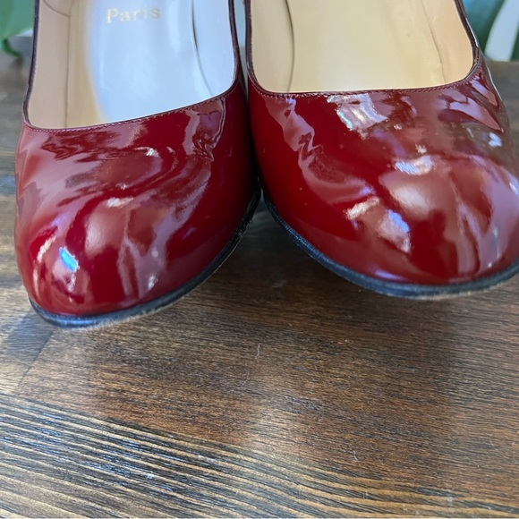 Christian Louboutin Ron Ron Red Patent Leather Wedges EU41 $1095 Hardly Used!! - Picture 5 of 12